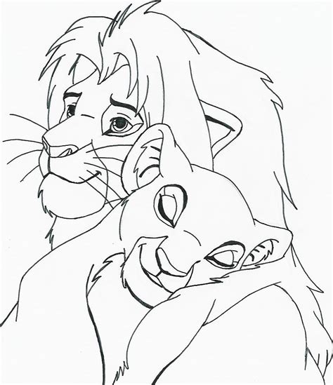 Simba And Nala Coloring Pages at GetColorings.com | Free printable colorings pages to print and ...