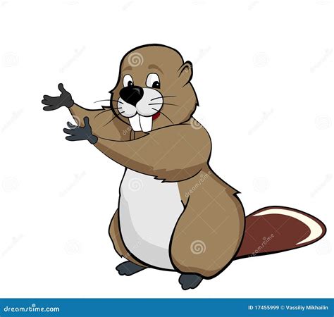 Beaver Show Cartoon Vector | CartoonDealer.com #17455999