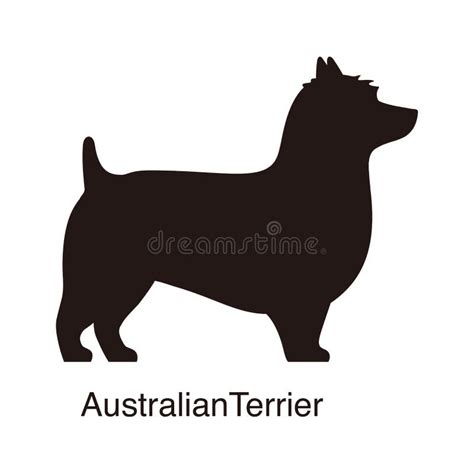 Australian Terrier Dog Silhouette, Side View, Vector Illustration Stock ...
