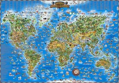 Children S Map Of The World Educational Poster Photo - vrogue.co