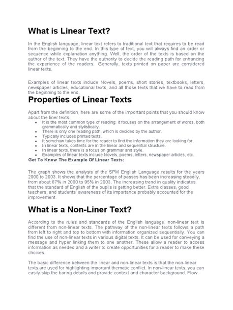 What Is Linear Text | PDF | Nonlinear System | Hyperlink