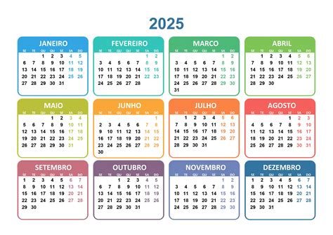 Calendário 2025 com Todos Feriados | Focalizando