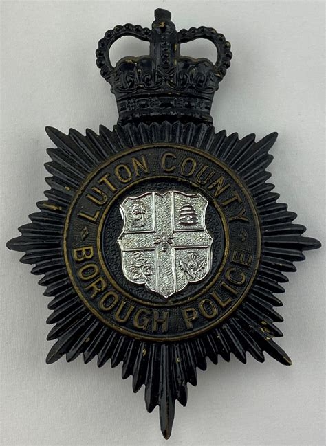 Luton County Borough Police Night Helmet Badge | Time Militaria