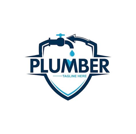 Premium Vector | Plumber shield logo design