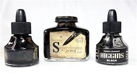 Collection of three Vintage Ink Bottles / Parker Superchrome