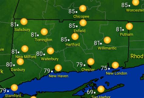 Sunshine, 'very warm' temps Sunday in CT, weather service says