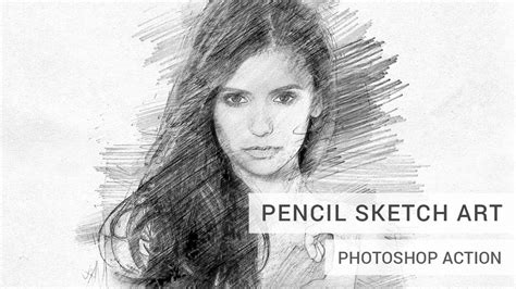 Pencil Sketch Art Photoshop Action Tutorial - YouTube