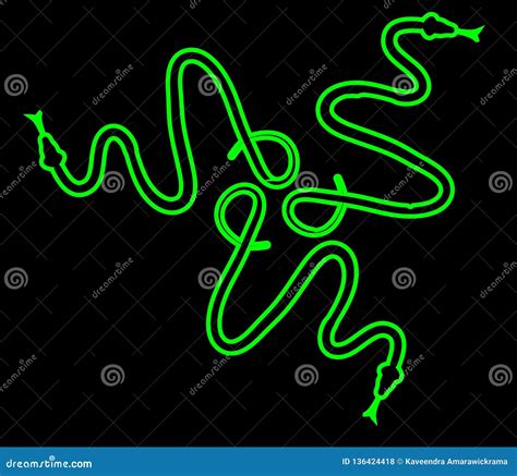 Razer Logo Design. Abstract Illustration on Black Editorial Stock Photo ...