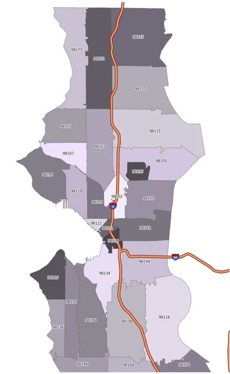 Seattle Zip Code Map - GIS Geography