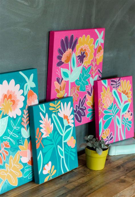 Floral paint by number – a colorful DIY! – oh yay studio – Color + Painting + Making + Everyday ...