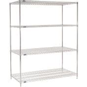 Nexel® Chrome Wire Shelving Starter - 72"W x 30"D x 63"H | 184732 ...