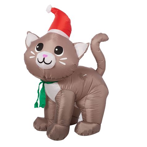 Holiday Time Yard Inflatables Kitten, 3.5 ft - Walmart.com | Christmas kitten, Outdoor holiday ...