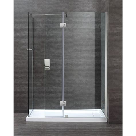 OVE Decors Nevis 32 in. x 60 in. x 81.5 in. Walk-In Shower Kit with Reversible Drain in White ...