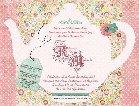 Free Tea Party Invitations Printable