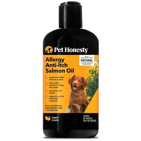 Pet Honesty Salmon Oil Allergy & Itch Relief for Dogs 16 oz