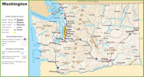 Washington State Road Map Printable - Printable Maps