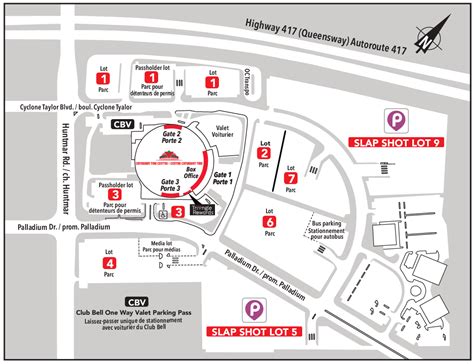 Canadian Tire Centre Parking Map