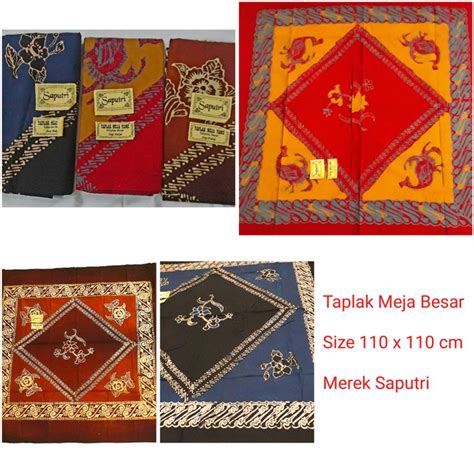 Taplak Meja Besar Batik Untuk Meja Tamu atau Meja Guru Taplak Meja ...