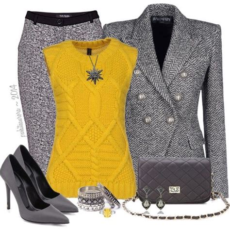 Yellow & Gray Luxury Fashion Outfit