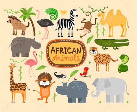 Vector african animals — Stock Vector © MSSA #65318911