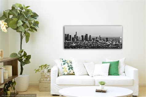 Los Angeles Skyline Canvas Downtown Gallery Wrap Panoramic | Etsy