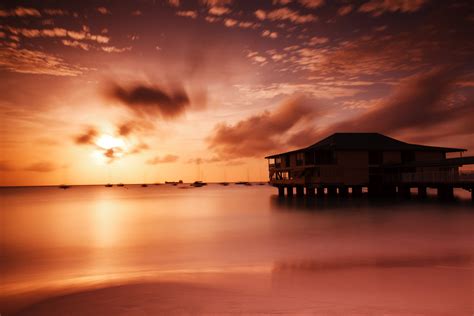 Sunset In Harbor Free Stock Photo - Public Domain Pictures