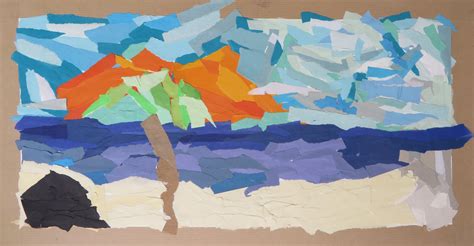 Inventer un paysage avec des papiers de couleur | Artiste plasticienne intervenant en arts visuels