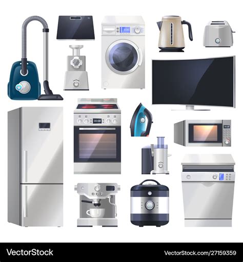 Set kitchen appliance electronics for home Vector Image