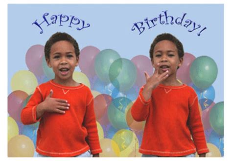 Happy Birthday in ASL boy Greeting Card - Etsy