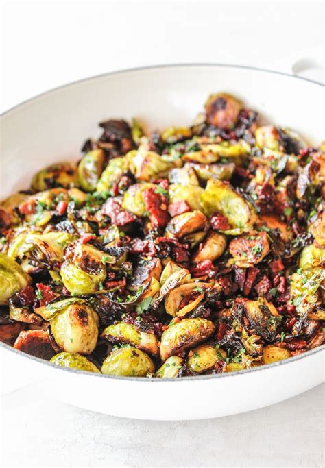 These flavorful brussels sprouts sauté quickly with bacon, garlic, and ...