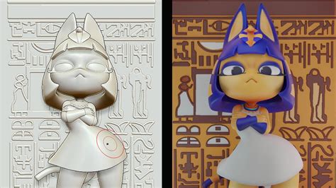 Ankha Animal Crossing sculptureing - YouTube