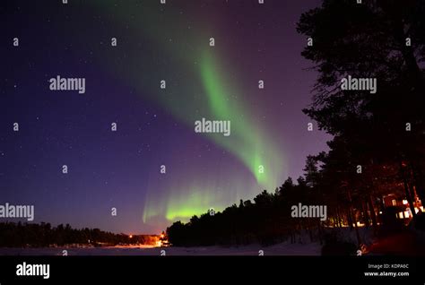 Lapland and Northern Lights Stock Photo - Alamy