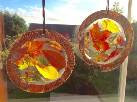 Autumn Leaf Suncatchers | Autumn activities for kids, Harvest crafts ...