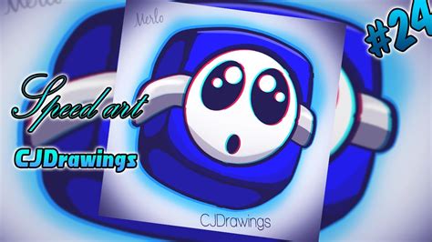 Speed art #24 CJDrawings icon 3D geometry dash - @MerloGamer - - YouTube