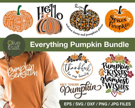 Pumpkin SVG Bundle, Fall SVG Bundle, October Svg, Harvest SVG Bundle, Fall Quote Svg ...