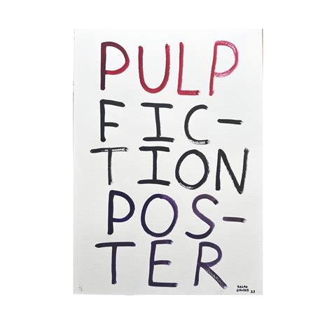 PULP FICTION POSTER — The Babak Ganjei Shop