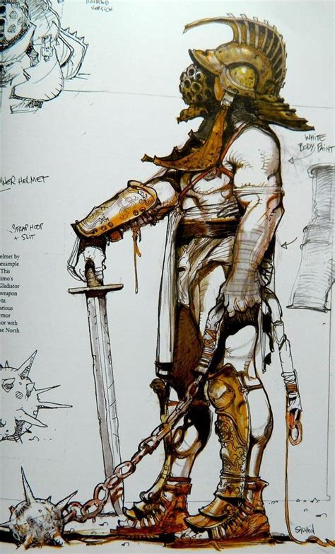 "Gladiator" movie concept drawings: | Concept art characters, Concept ...