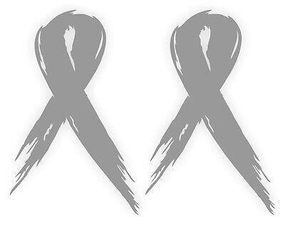 2x Brain Cancer Awareness Ribbon Stickers | Gray Car Window Vinyl Decals 5-inch | eBay