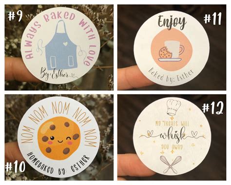 Custom Baking Labels Personalized Baking Stickers Seals for | Etsy