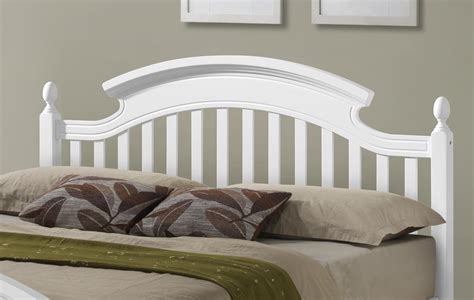 White Wooden Arched Headboard Bed Frame in 3ft Single/4ft6 Double/5ft King | eBay