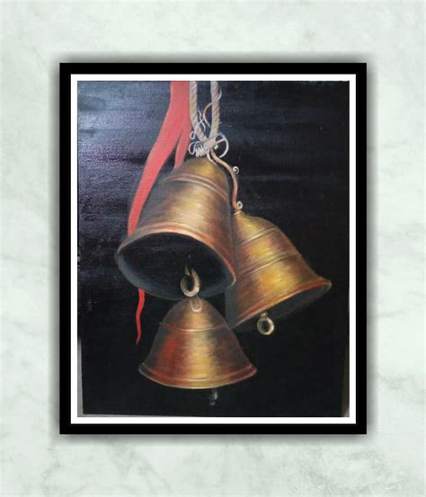 Buy Temple Bell Oil Painting Online | Artwale