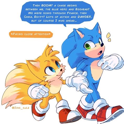 Tails paying close attention to Sonic's story (Artist: iris_s.e.e) : r ...