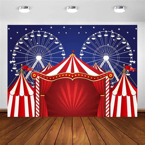 Funnytree 7x5ft Big Top Circus Theme Party Backdrop Carnival Carousel ...