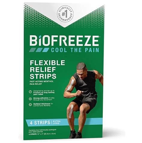 Pain Relief Flexible Relief Strips For Muscle, Joint, Arthritis, & Back Pain, Fast Acting, Long ...