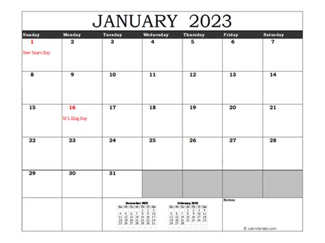 2023 Printable Monthly Calendar With Us Holidays - IMAGESEE