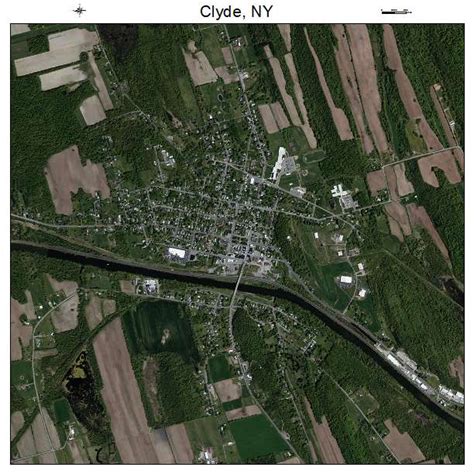 Aerial Photography Map of Clyde, NY New York