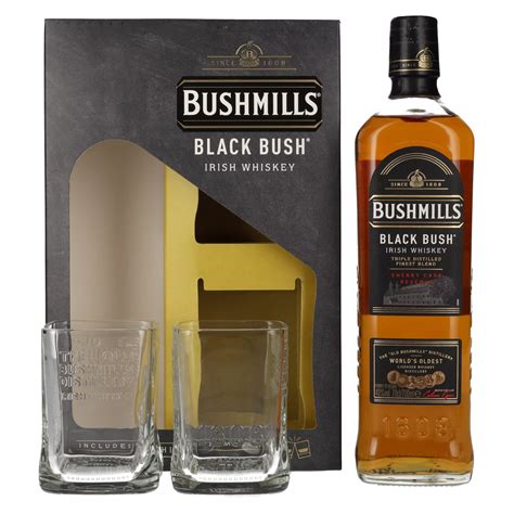 Bushmills BLACK BUSH Irish Whiskey 40% Vol. 0,7l in Giftbox with 2 glasses