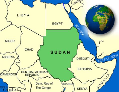 Sudan map. Terrain, area and outline maps of Sudan. | CountryReports - CountryReports