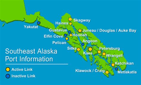 Map: Southeast Alaska Ports