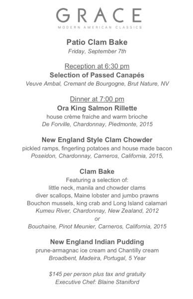 Grace Restaurant will transform its Fort Worth patio into a raucous New England clam bake on ...